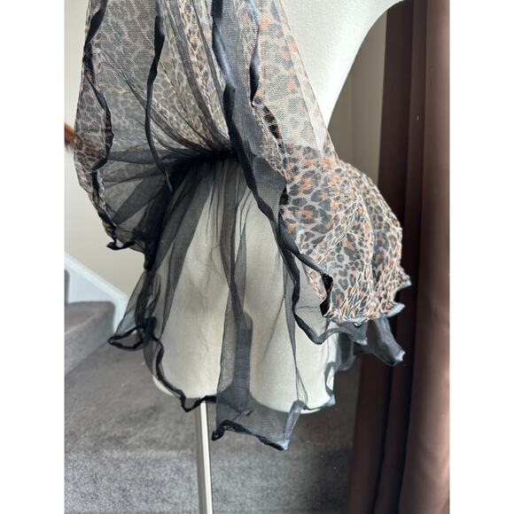 Leopard Print Costume Skirt with Mask - Picture 6 of 10